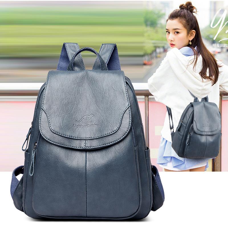 Large Capacity Travel Back Pack Rucksacks Mochila Women Backpack Female Leather Bagpack for Girl Ladies Sac A Dos School Bags