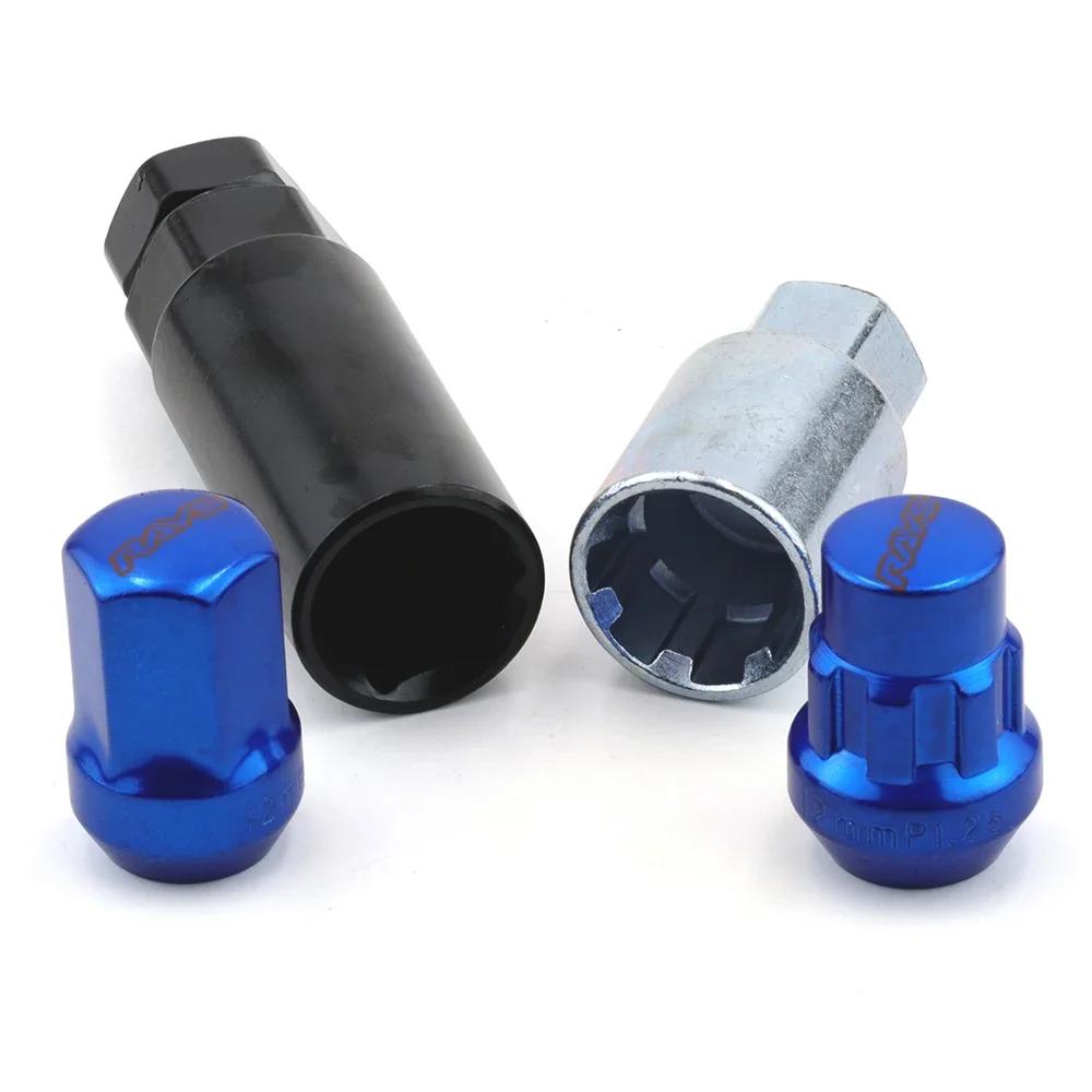 RAYS 17HEX Anti-Theft Security Steel Car Wheel Rims Lock Lug Nuts Closed End Nut 20pcs/set