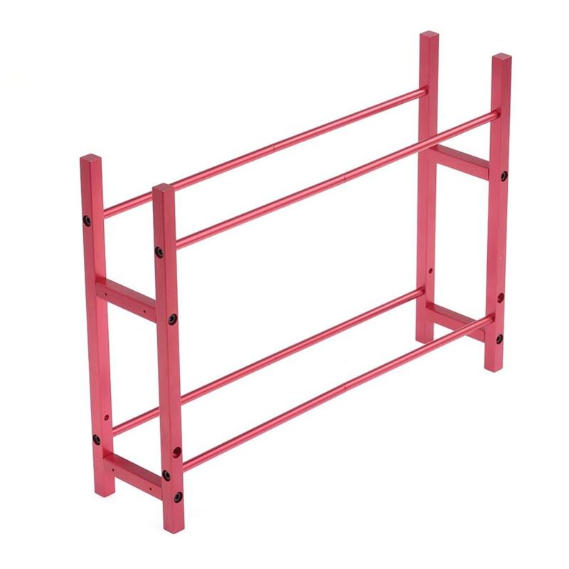 10x7.48x2.4in Aluminum Alloy Metal Wheel Rack Kit Model Car Rack for Car Toy Collectors for SCX10 TRX4
