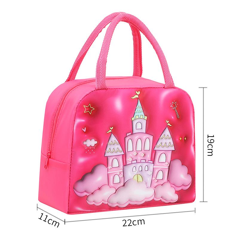 

Eco-friendly Insulated Bento Tote Bag - Portable Cartoon Lunch Box for Students & Office Workers