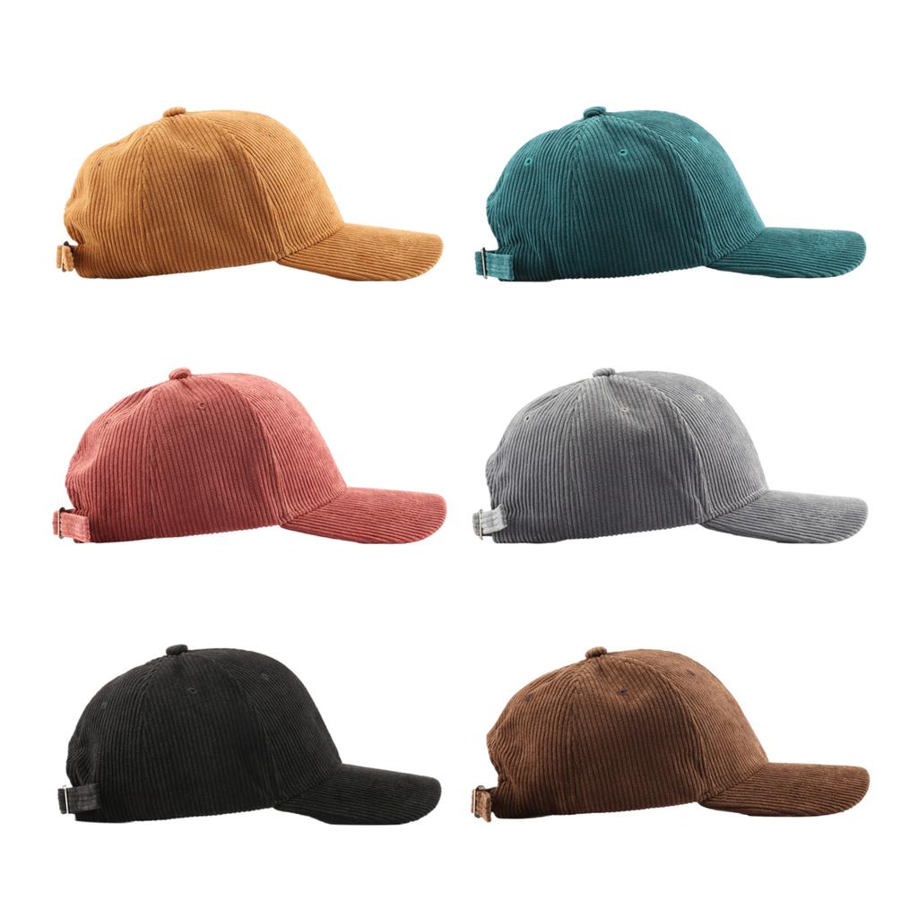 Corduroy Baseball Cap For Women And Men Solid Color Autumn Winter Sunproof Hat Sport Snapback Caps Warm Fashion Headwear