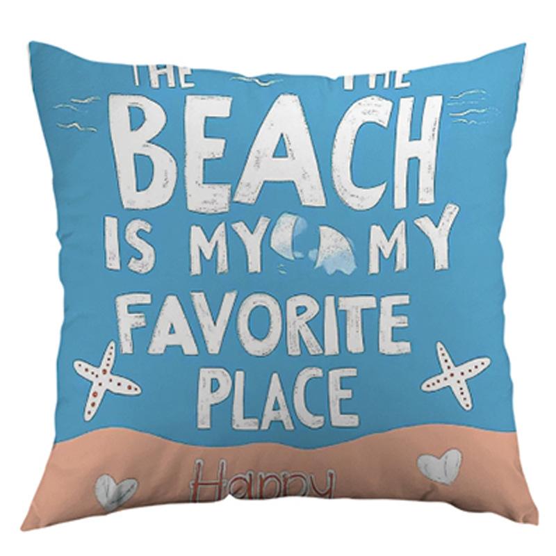 

New Marine Life Print Pillowcase Home Sofa Pillowcase Short plush 45 * 45cm pillow cover