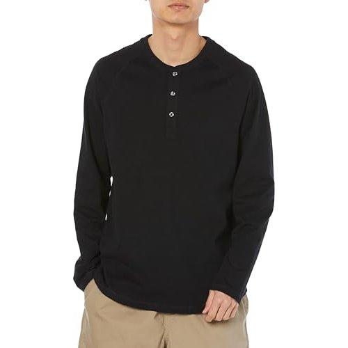 Amazon Essentials Men's Regular-Fit Long-Sleeve Henley Shirt Heather Olive XL