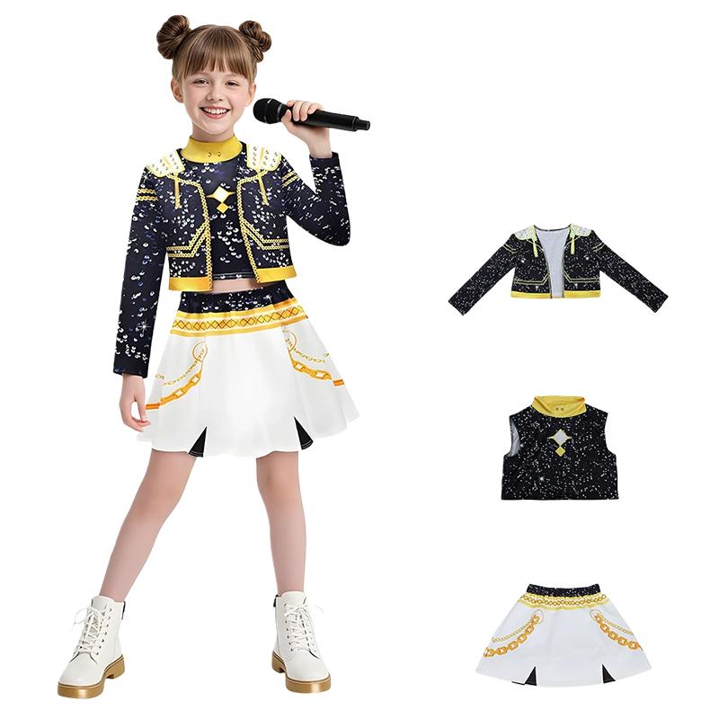 Kpop Kids Girls Hunters Rumi Mira Zoey Cosplay Costume Anime Hunters Carnival Costume Wig Suit Halloween Costume for Child