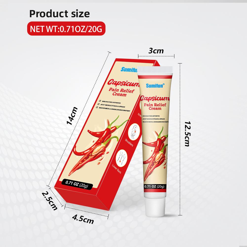 

Обезболивающий крем Sumifun с перцем при растяжениях, растяжениях и синяках 20g