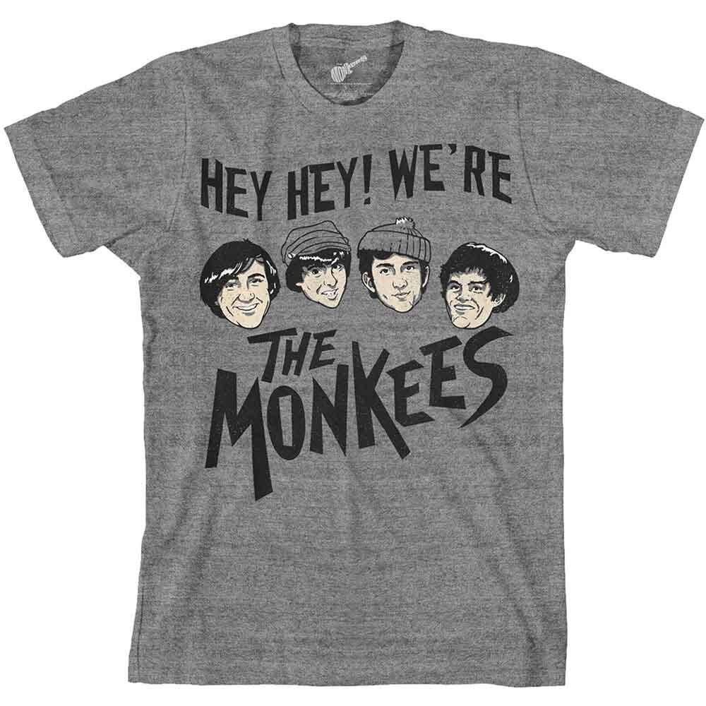 The Monkees Hey Hey T-Shirt Grey New Unisex T-Shirt M