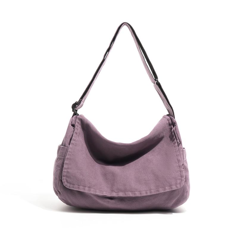 Canvas Bag Unisex Crossbody Bag Student Class Shoulder Messenger Bag