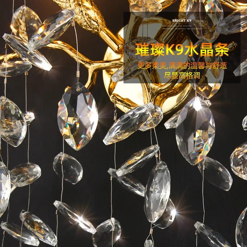 Luxury Crystal Suspension Pendant Lighting Fixture for Dining Room Living Room Lamp for Bedroom Pendant Chandeliers Home Decor