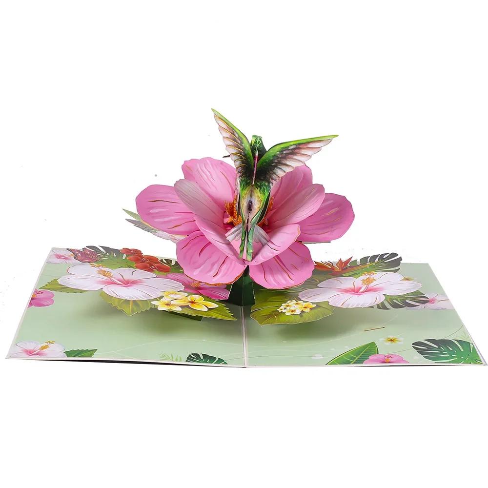 Pop Up Card Flowers Bird 3D Greeting Card  for Any Occasion, Birthday Mother¡¯s Day Anniversary Birthday Card Invitations