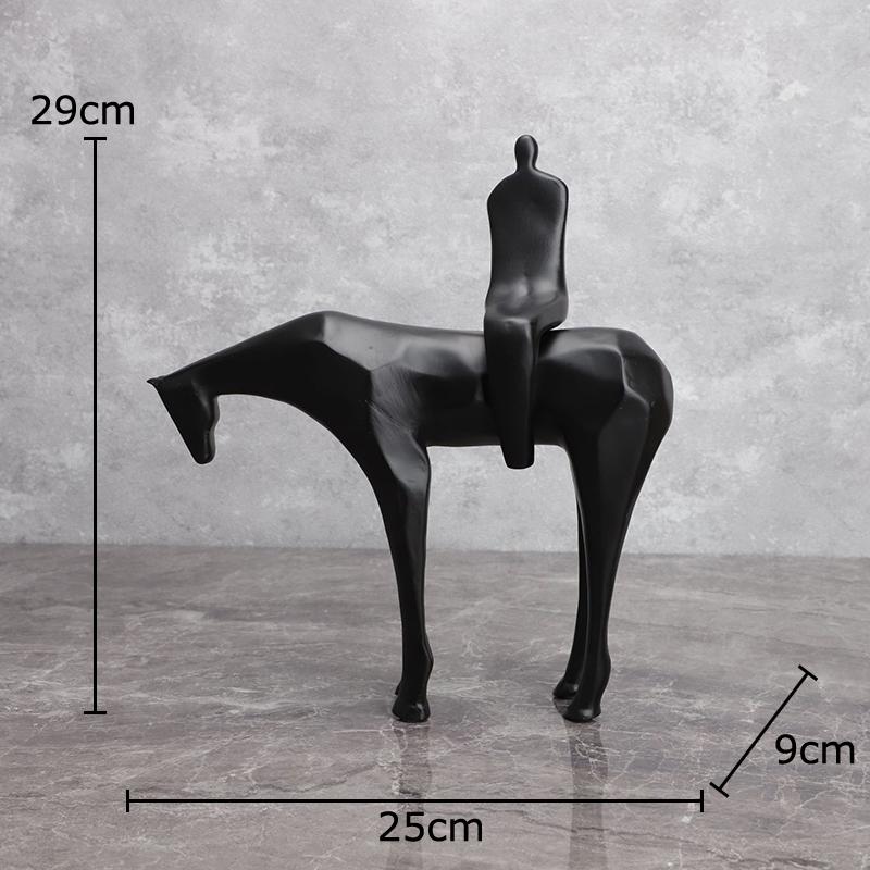 

Minimalist Modern Character Sculpture Resin Rider Handicrafts Desk Decoration Creative Abstract Ornaments Home Decor Accessories чёрный