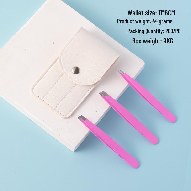 Precision Stainless Steel Eyebrow Tweezers & Trimmer Set with Eyelid Tape