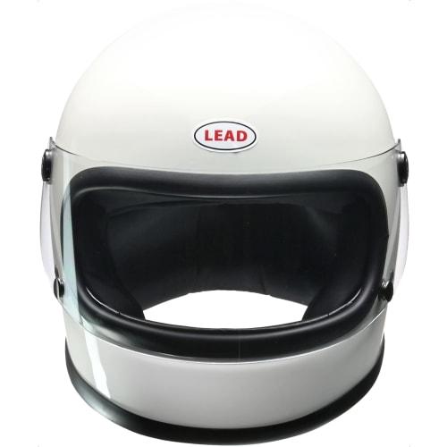 LEAD Motorcycle Helmet Full Face RX-200R White Free Size (Less than 57-60cm) -