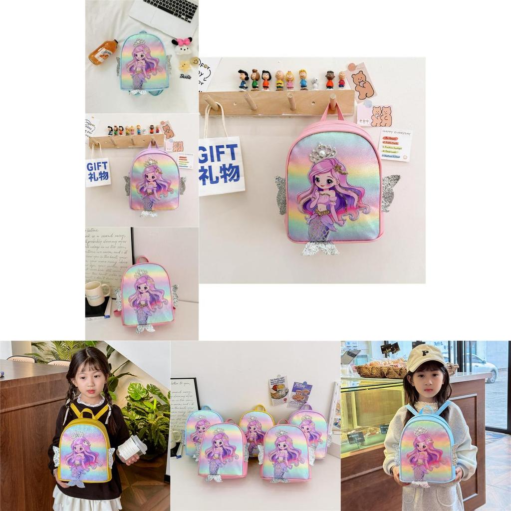 Adorable Mini Mermaid Backpack For Kids With Sparkling Sequins And Comfortable Design