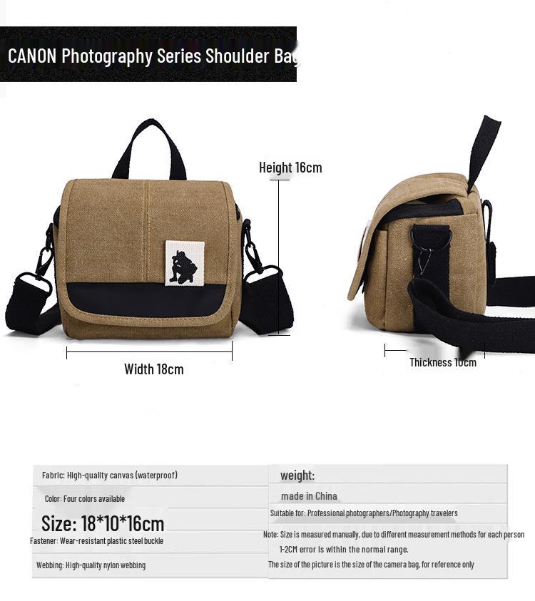Sony Fujifilm Canon Nikon Retro Camera Shoulder Bag for Mirrorless & DSLR - Unisex Portable Design