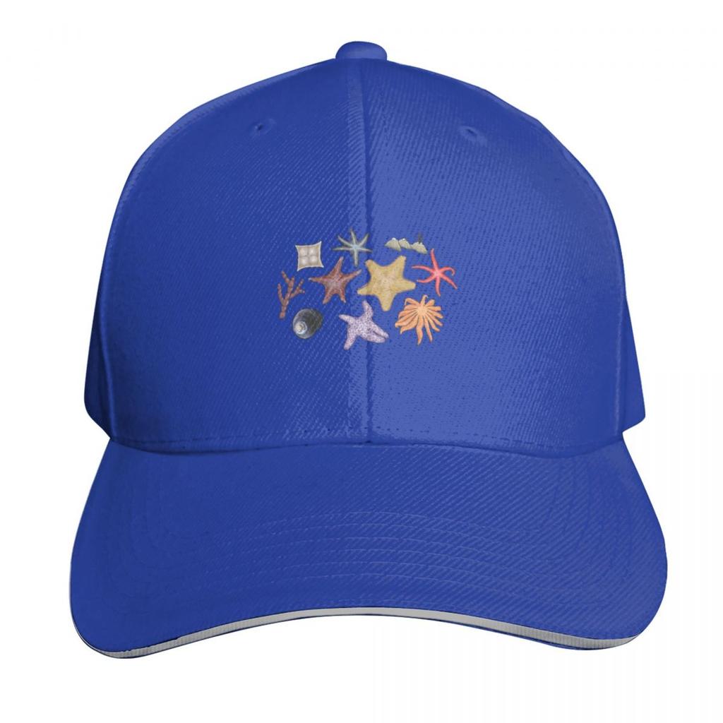 Sea Creatures Group Baseball Cap Fishing Cap Trucker Hat Foam Party Hat Mountaineering Hats Unisex Womens