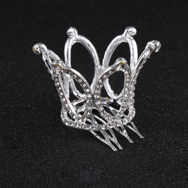 Korean Style Rhinestone Princess Crown Headwear for Girls