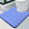 U-Shape Bath Mat 50x60CM Ultra Absorbent Memory Foam Bathroom Mat Non-Slip Toilet Mat for Bathroom Floor Home Decoration