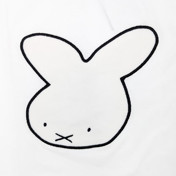 miffy 70th Anniversary Nine Che Appliqué T-Shirt White L Size