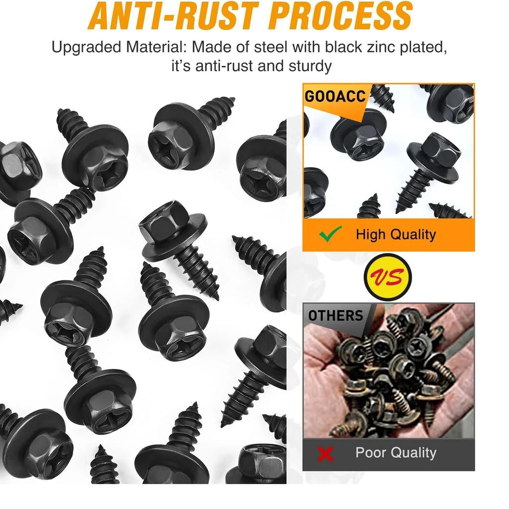 Front Liner Screws Bumper Cover Shield Guard Screw Replacement For