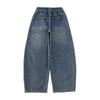 Children Winter Insulated Jeans Teen Kids Fashion Fleece Lined Street Trousers Girl Letter Embroidery Thermal Denim Pants