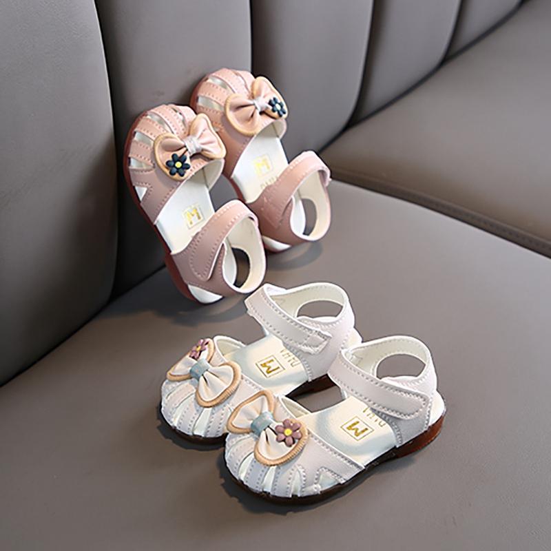 

Детские сандалии. Пляжные сандалии с легкой подошвой и нескользящей подошвой для девочек Baotou. 19 белый