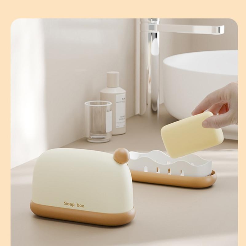 Travel Use Soap Dish With Drainage System Plastic Soap Container Box For Home Use and Business Trip Soap Organization