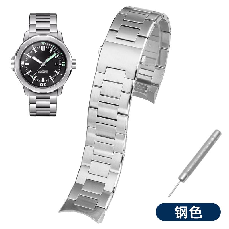 

22mm Solid Stainless Steel Watch Band for IWC Aquatimer IW329002 IW376804 IW376708 Men s Wristband Replacement Watch strap 22mm срібний