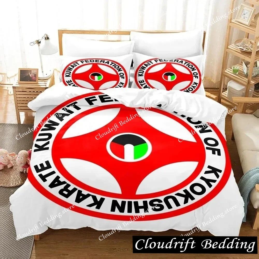 3D Printed Kyokushin Karate Bedding Set Boys Girls Twin Queen Size Duvet Cover Pillowcase Bed Boys Adult Home Textileextile