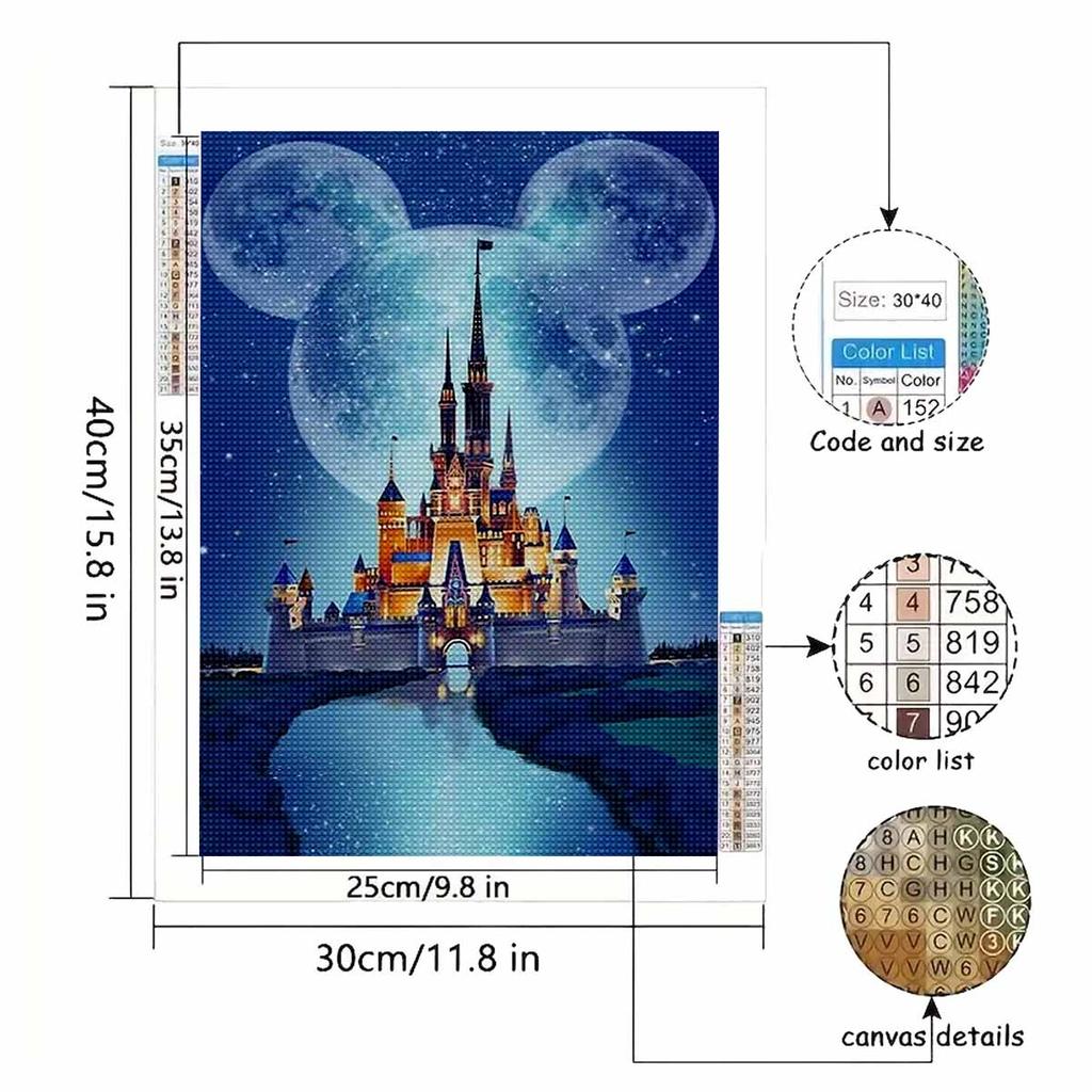 Disney Diamond Painting Mickey Rainbow Magic Handmade Diy Home Decoration Gifts