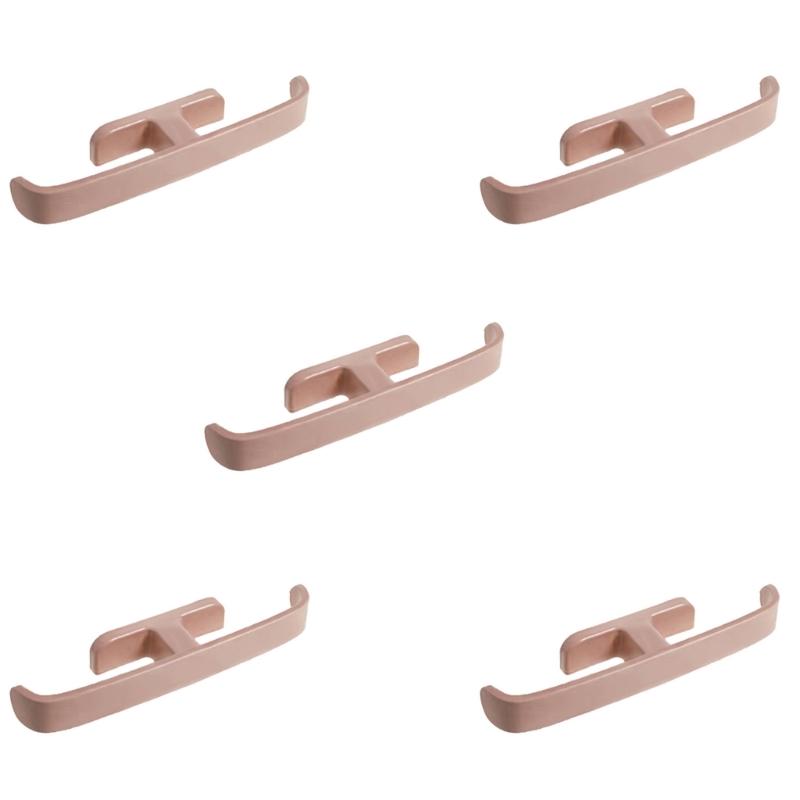 Plastic Wall Mount Shoe Holder 5Pcs No Drill Installation Water Resistant Design Slipper Hanger Rack for Modern Homes