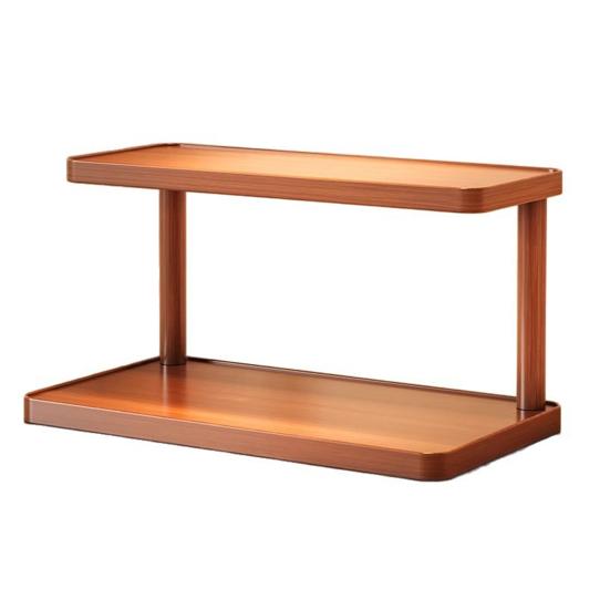 Desktop Storage Rack Durable Construction Strong Load-bearing Multipurpose Wood Tabletop Stand Storage Shelf