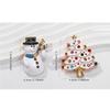 Stylish Christmas Brooch With Rhinestones Beautiful Holiday Christmas Tree Snowman Brooch For Women Rhinestones Decors