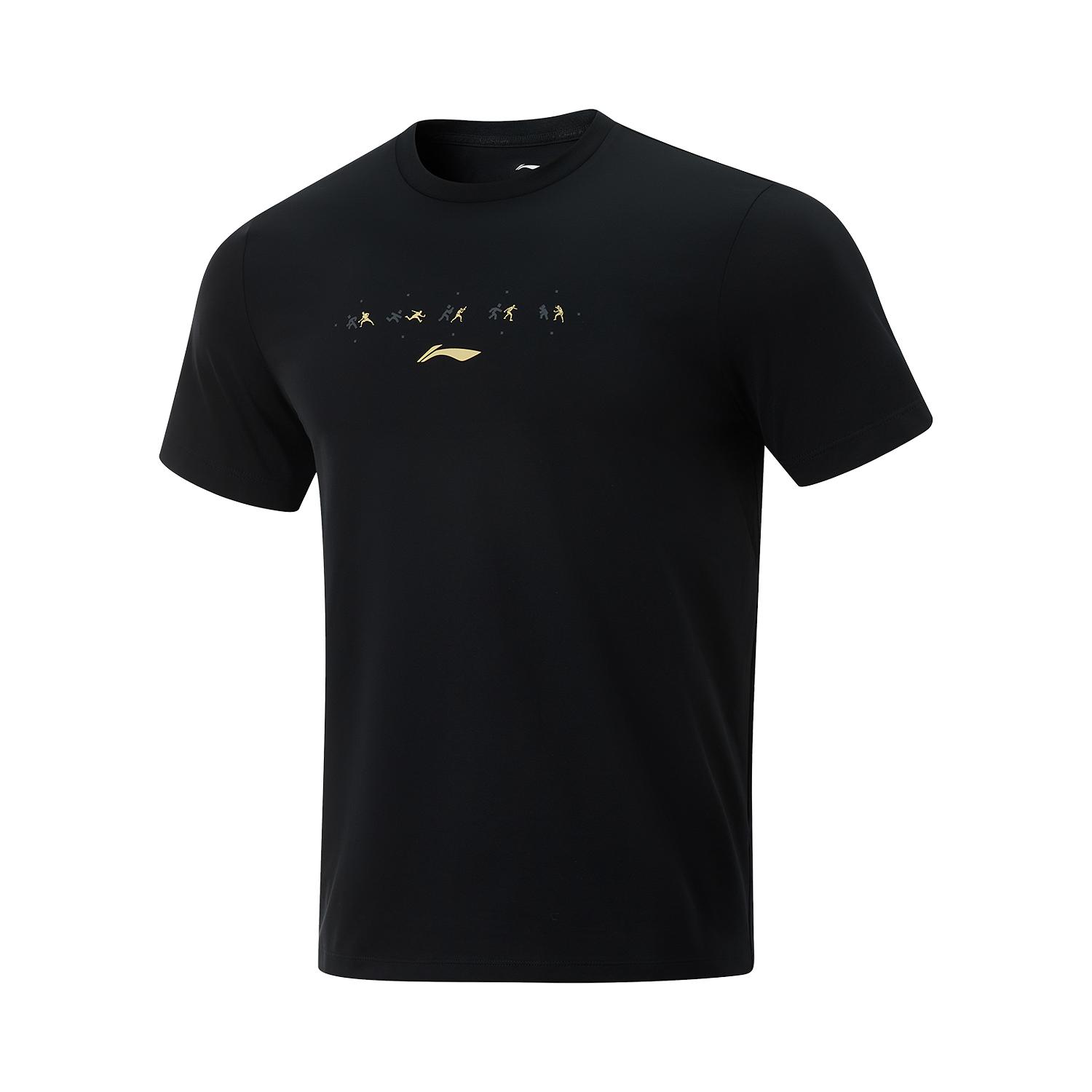 Li-Ning Way Of Wade Series Graphic Basketball T-shirt Black Men AHSV439-1 XL