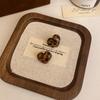 Maillard Geometric Butterfly Coffee Earrings For Women  Vintage Studs Personality Drop Earrings Luxury Designer Jewelry