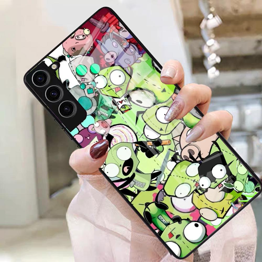 Invader Zim Phone Case For Samsung S25 Edge Ultra S23 S22 S21 S20 Ultra Plus S24 Fe A54 A53 A25 Glass Cover
