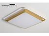 Gold Rectangular Ceiling Lamp Set for Living and Bedrooms