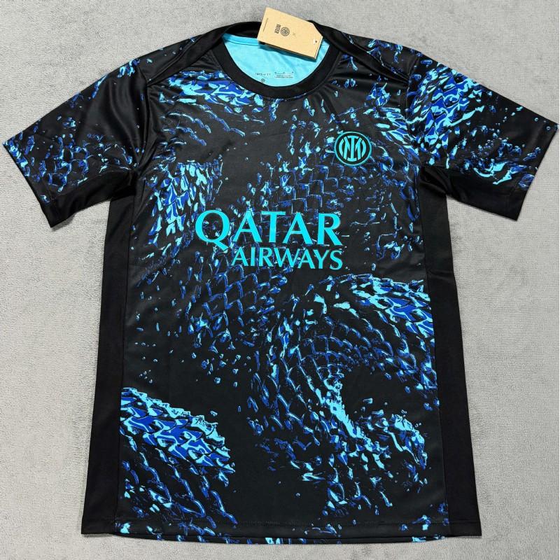 Camiseta de Aficionado Retro del Inter de Milán Camiseta de Fútbol Clásica Edición Vintage de la Plantilla Uniforme de Fútbol para Hombre
