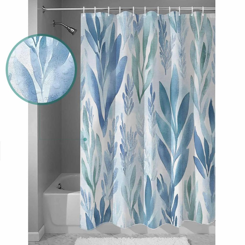Vintage Coral Plant Shower Curtains Waterproof Bath Curtains Home Decor Modern Luxury Bathroom Curtain