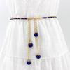 Fashion Elegant Ladies Pearl Waist Chain Metal Chain Belt Wild Waistband Women Dress Decoration Belts Slim Belt