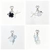 Heart Shape Bag Charm Beaded Bow Heart Pendant Aesthetic Four Leaf Clover Keychain  Daily Use