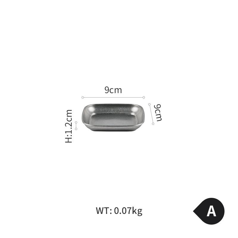

Разделительная тарелка из нержавеющей стали 304 Американский ретро матовый Блюдо для соуса для хот-пота Маленькое Бытовое