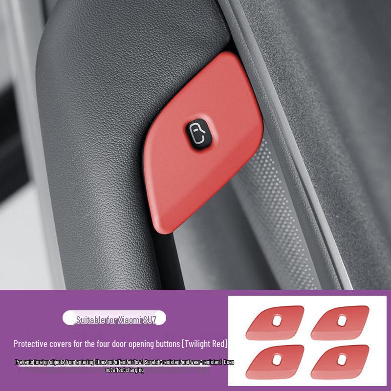 “Compatible with Xiaomi SU7 Rear Fridge Vents, AC USB Ports, Door Buttons, and Center Console Protection.”