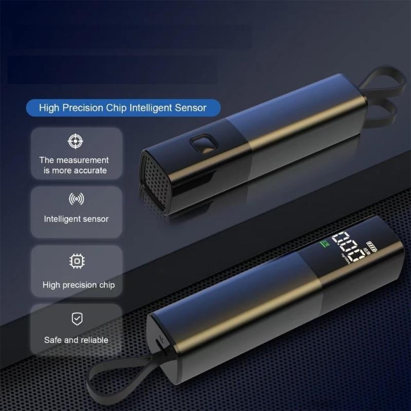 Quick Response Blowing Alcoholicity Tester Professional LCD Digital Display Drunk Driving Detector Portable Breathalyzer