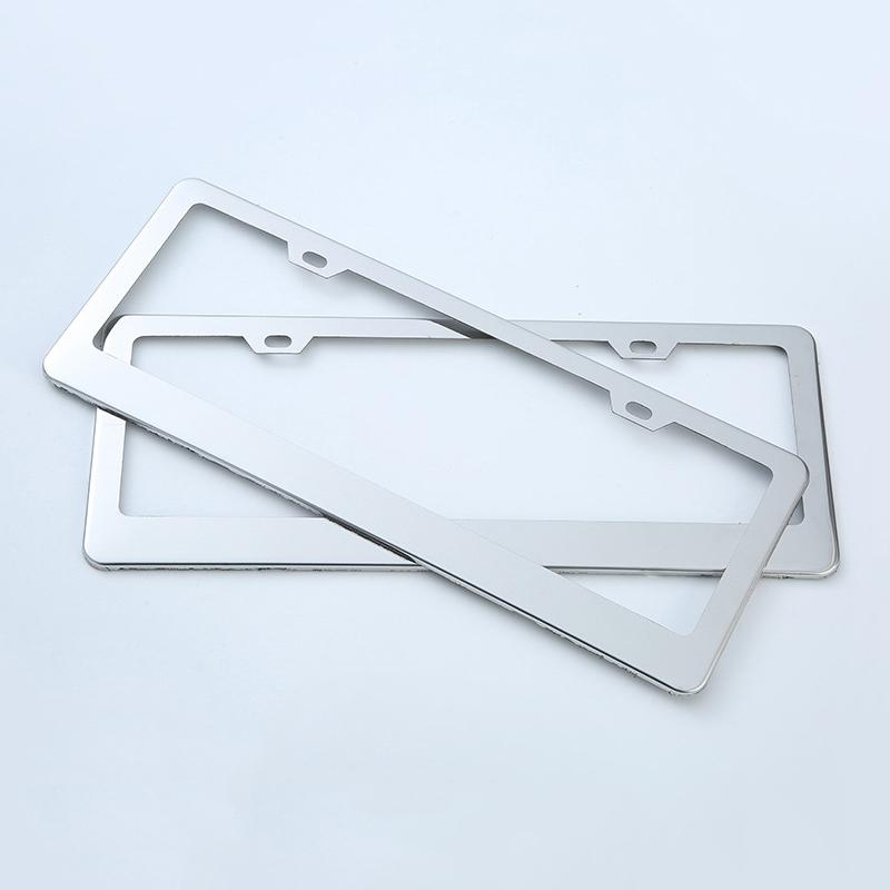 1Pcs Car Number Plate License Frame Cover Aluminum Photo Frame Car Personalized Modified Stainless Steel License Plate