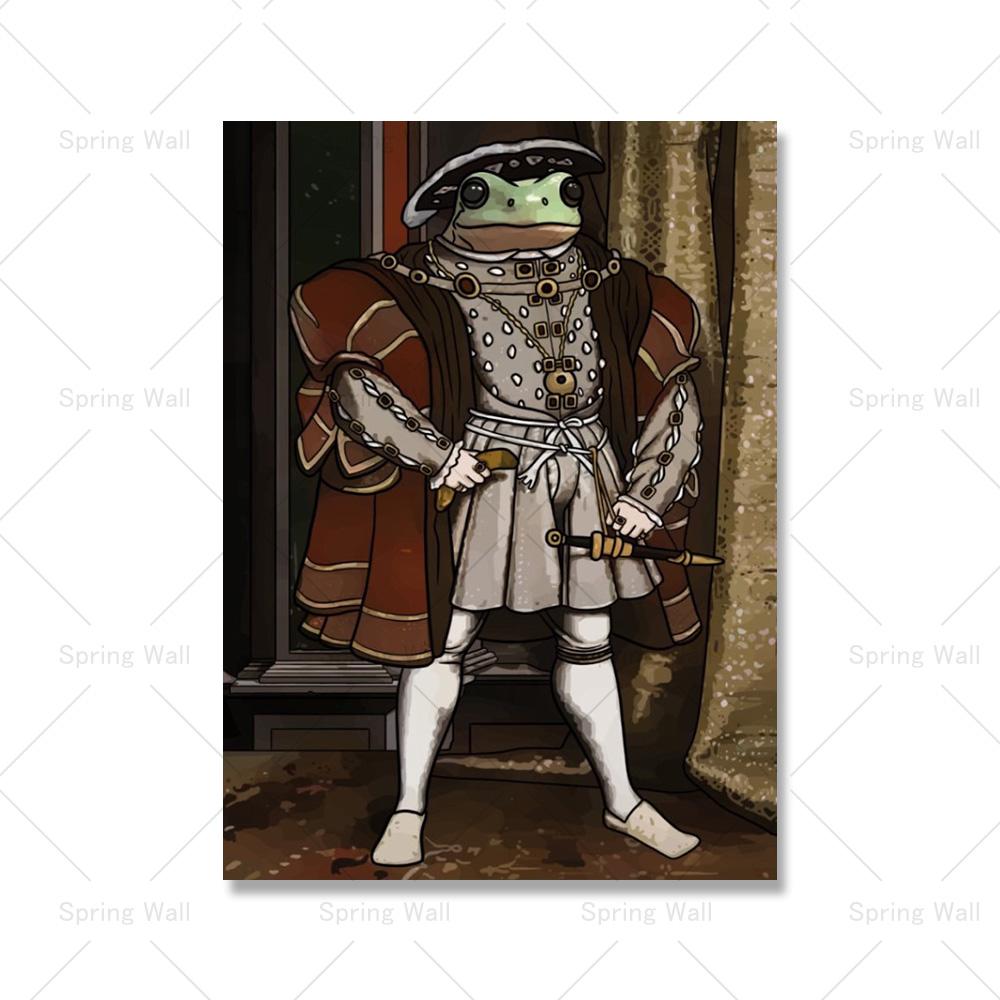 

Забавный настенный художественный постер, Юмор, Мона Лиза, лягушка, холст, картины, винтажные жемчужные девушки, лягушки, красивые картинки, украшение для гостиной, спальни 21x30cm No Framed