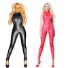 Solid Tight Zip Crotch Crotchless Jumpsuit Pure Color Zipper Open Crotch Jumpsuit