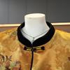 2026 New Chinese Style Velvet Vest Three-Piece Set: Stylish, Slimming, Age-Reducing with Frog Button Embroidery.