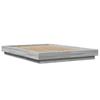 VidaXL Bed Frame with LED Lights Sonoma Grey 120x190 Cm, Bedroom Furniture, Slatted Base, Pallet Bed, Bed, Bed 3281145