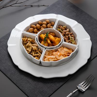Hotel Hochwertige Snackteller-Kombination Kreative Snackplatte Dessertteller Snack-Süßigkeiten-Teller Tablett Tablett Tablett