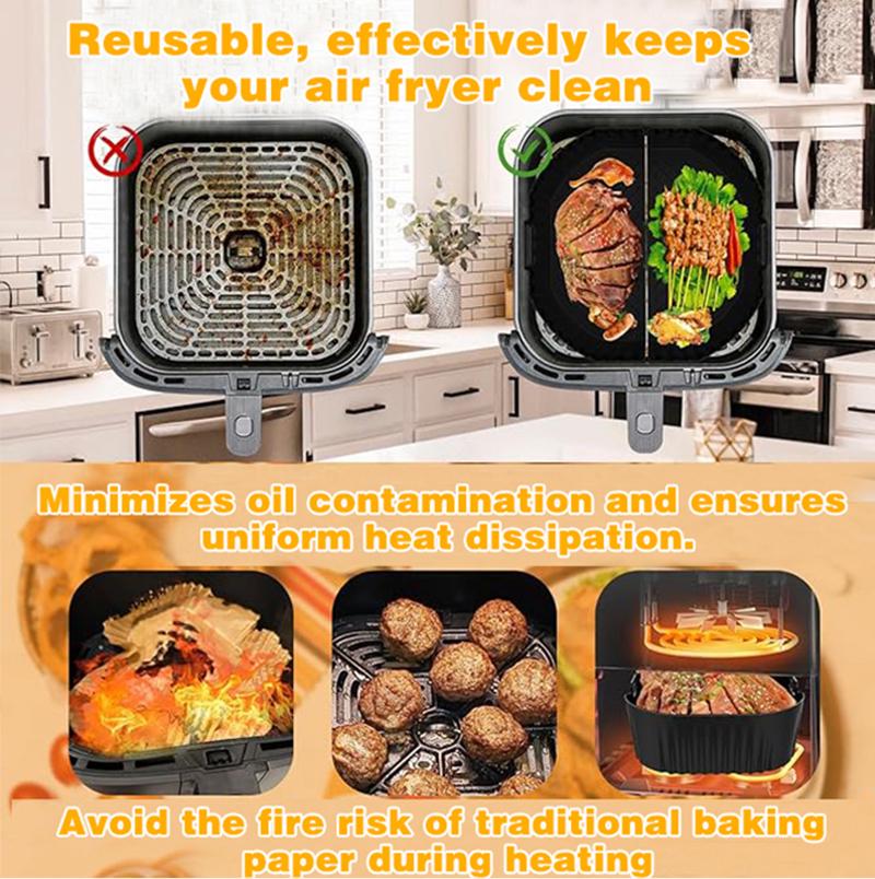 23Cm Xl Xxl Silicone Mold For Air Fryer For Ninja 180Cosori 5.5L/6L/6.1L Phi Series 2000 6.2L Na230 Air Fryer Accessories